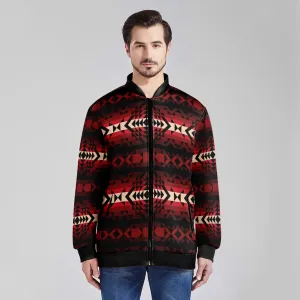 Black Rose Zippered Collared Lightweight Jacket