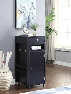 Black Wood Veneer Desk (Convertible) By Homeroots