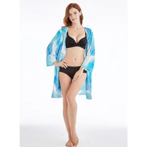 Blue Leaf Cover Up #Beach Dress #Blue