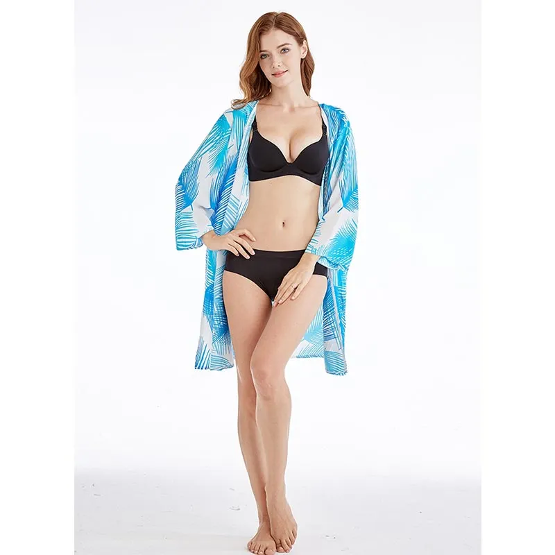 Blue Leaf Cover Up #Beach Dress #Blue