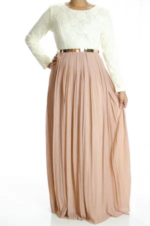 Blush Vintage pleated dress