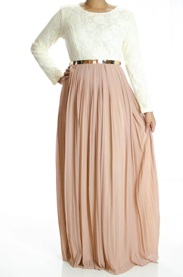 Blush Vintage pleated dress