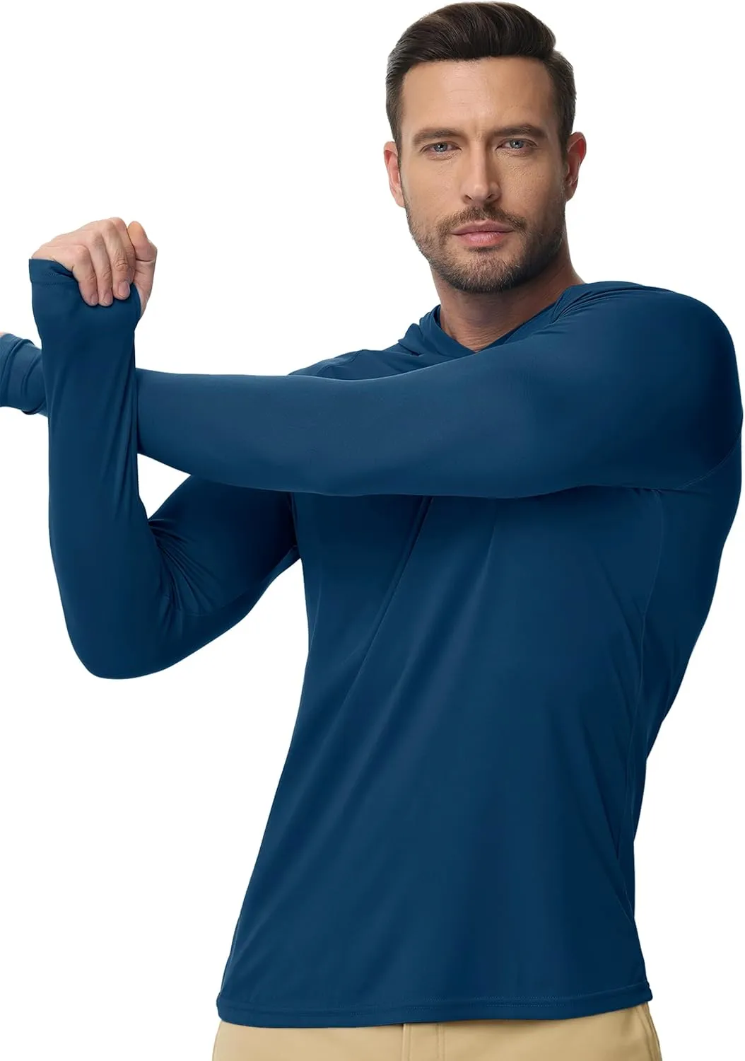 Boladeci Men's UPF 50  Sun Protection Lightweight Hoodie Shirts Long Sleeve Fishing Shirts SPF UV Hiking Swim