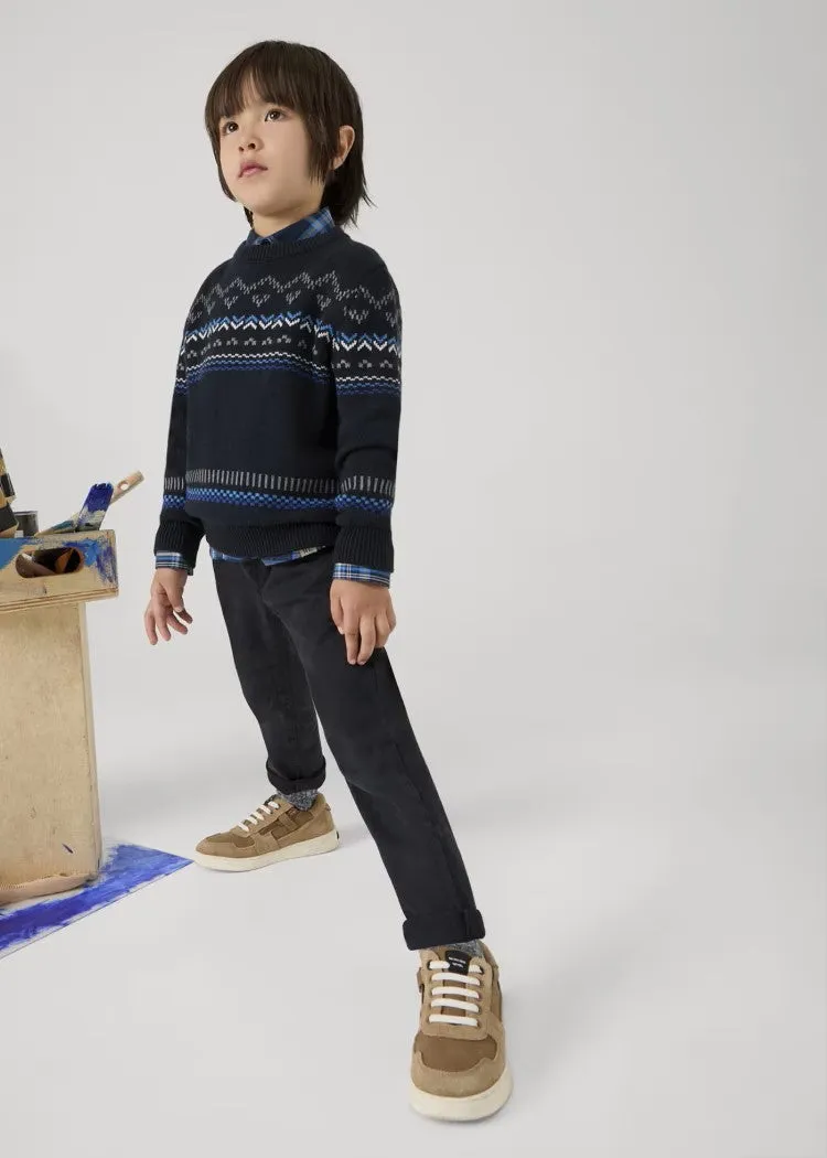 Boys Blue/Black Relaxed Fit Pants by Mayoral