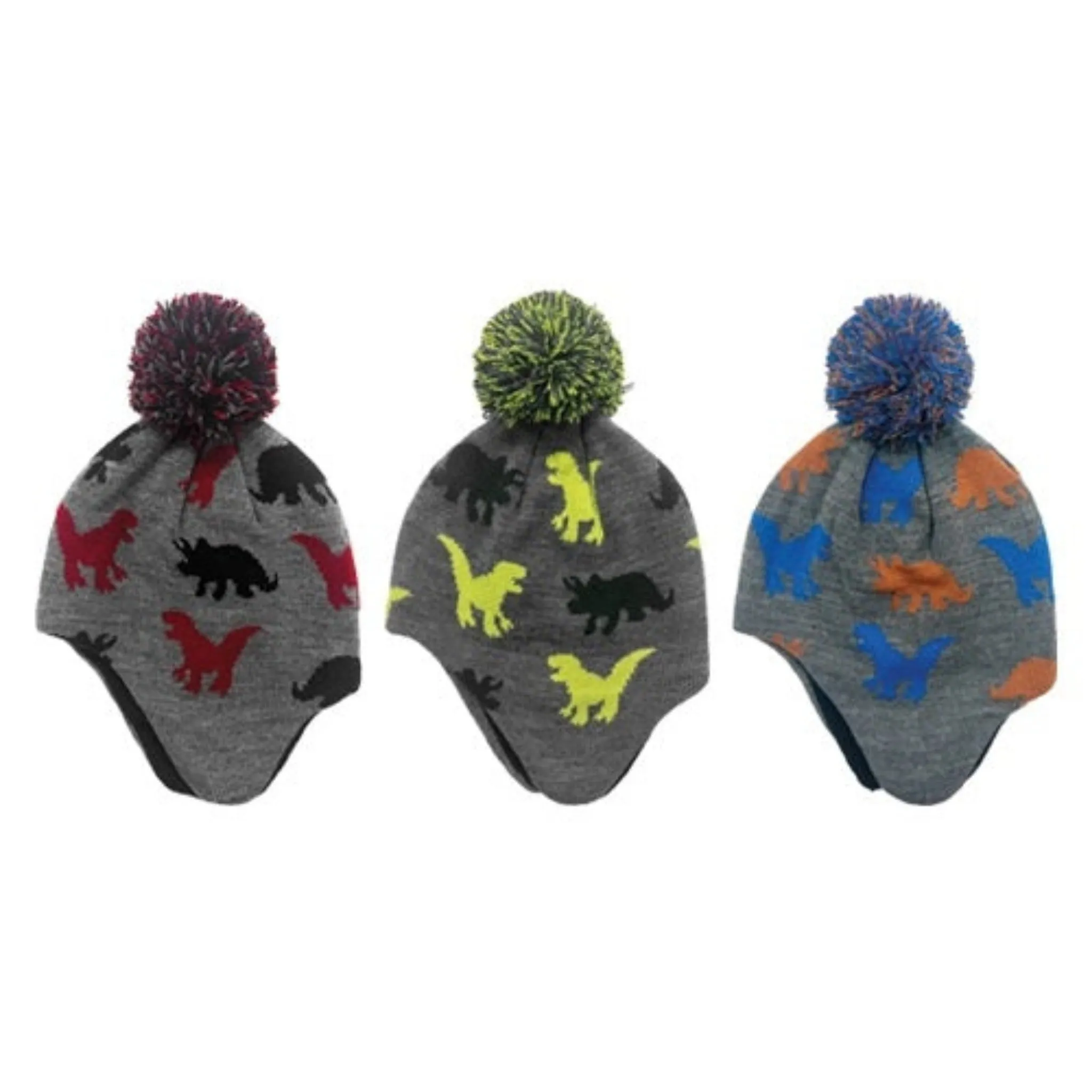 Boys Dinosaur Knit Toddler Winter Hats