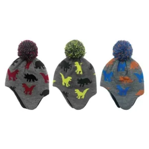 Boys Dinosaur Knit Toddler Winter Hats