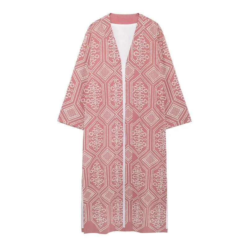 Bree Embroidered Kimono Coat