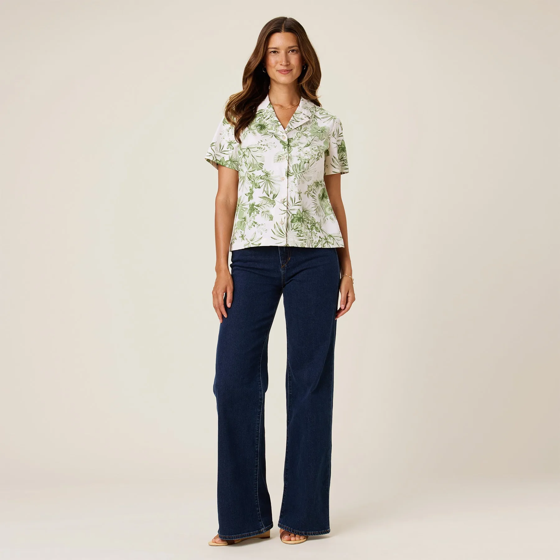 BREEZY BISCUS FINLEY TOP / Stretch Cotton
