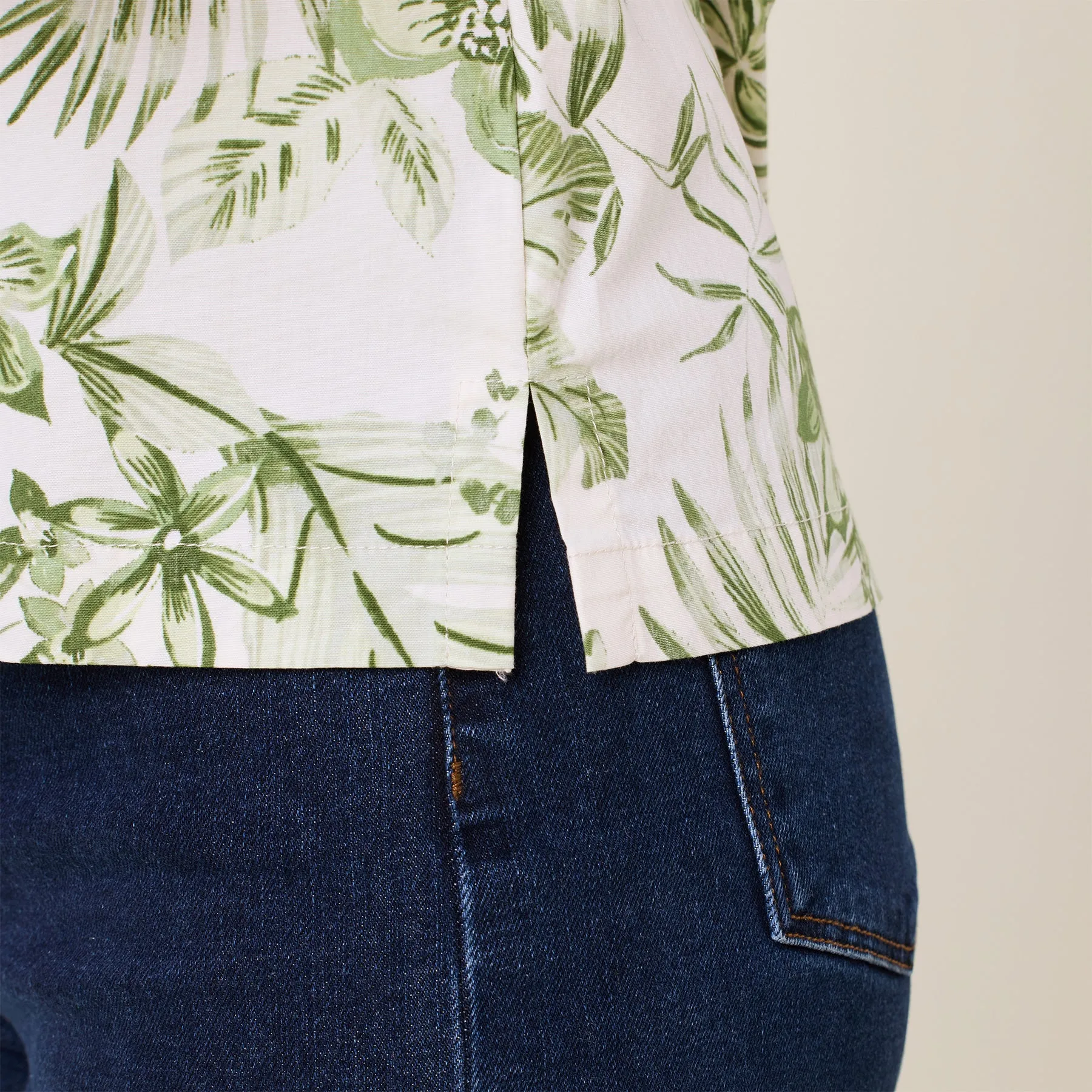 BREEZY BISCUS FINLEY TOP / Stretch Cotton