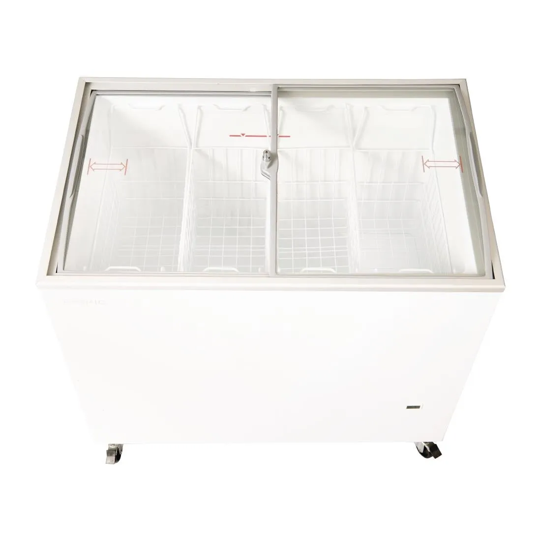 Bromic 264L Angle Top Curved Glass Chest Freezer CF0300ATCG-NR