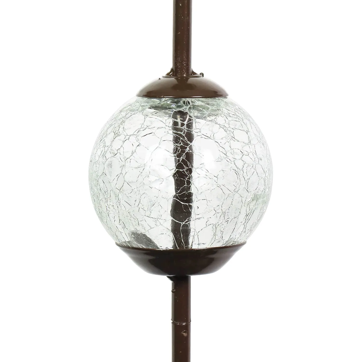 Bronze Dragonfly Rain Gauge Stake with Clear Glass Ball Detail, 32.5 Inches
