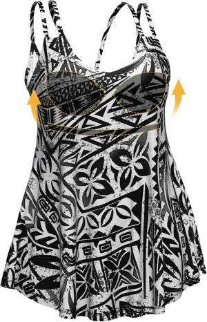 Built in Bra Tank Tops for Women Plus Size Sleeveless Spaghetti Strap Soft Casual Camisole