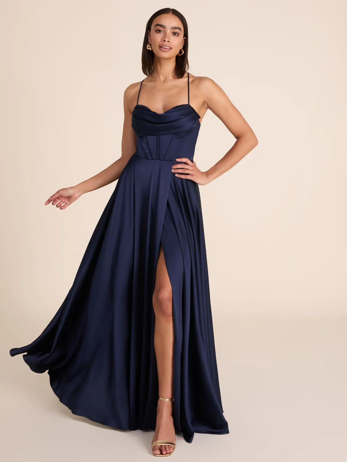 Bustier Satin Gown