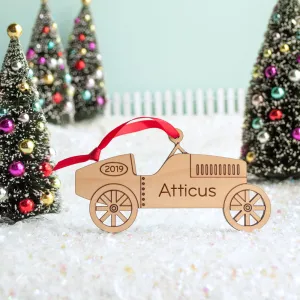 Car Wooden Christmas Ornament - Personalized