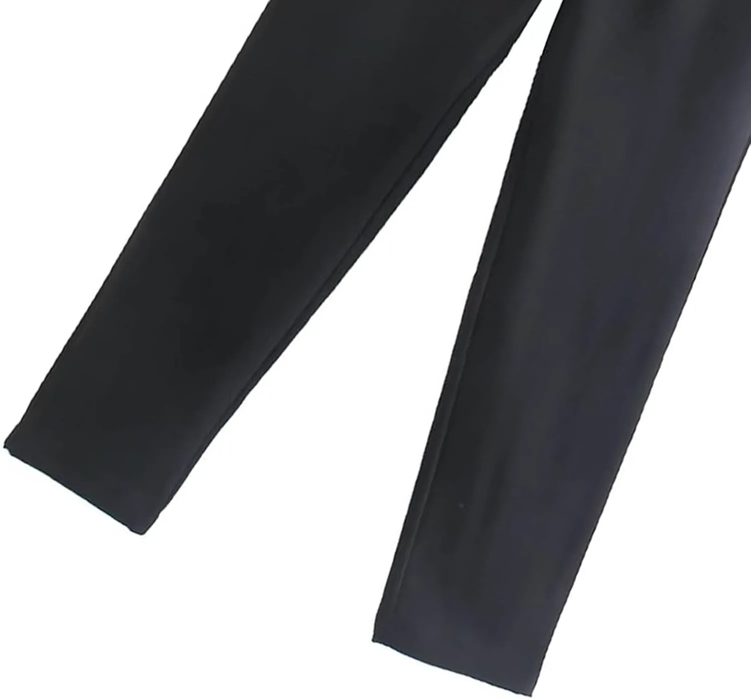 Casual Pants for Women Business Work Office Dress Trousers Solid Color High Waist Zip Straight Leg Pants with Pockets