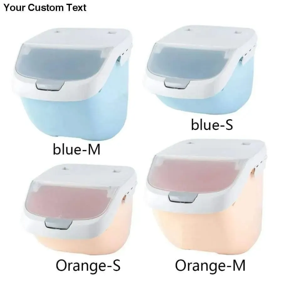 Cats Food Container With Pulley Plastic Dog Feeder Cat Food Storage Boxes