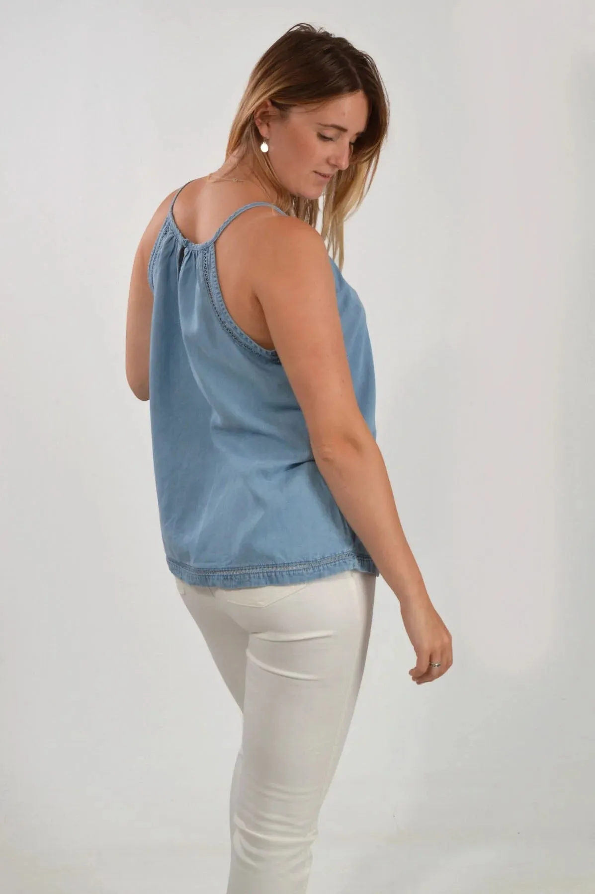Chambray Swing Vest Top