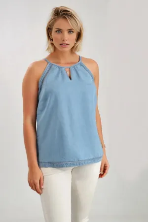 Chambray Swing Vest Top