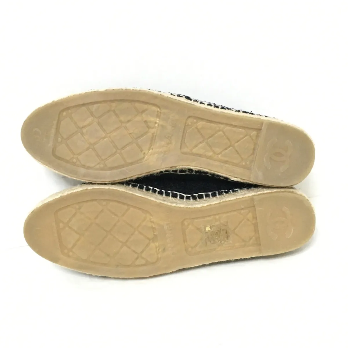 Chanel Tweed black espadrilles, size 39