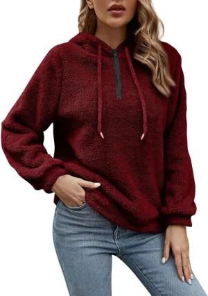 ChicCrate Womens Oversized Sherpa Pullover Hoodie Fuzzy Fleece Sweatshirt Trendy Comfrt Casual Fluffy Hoodies