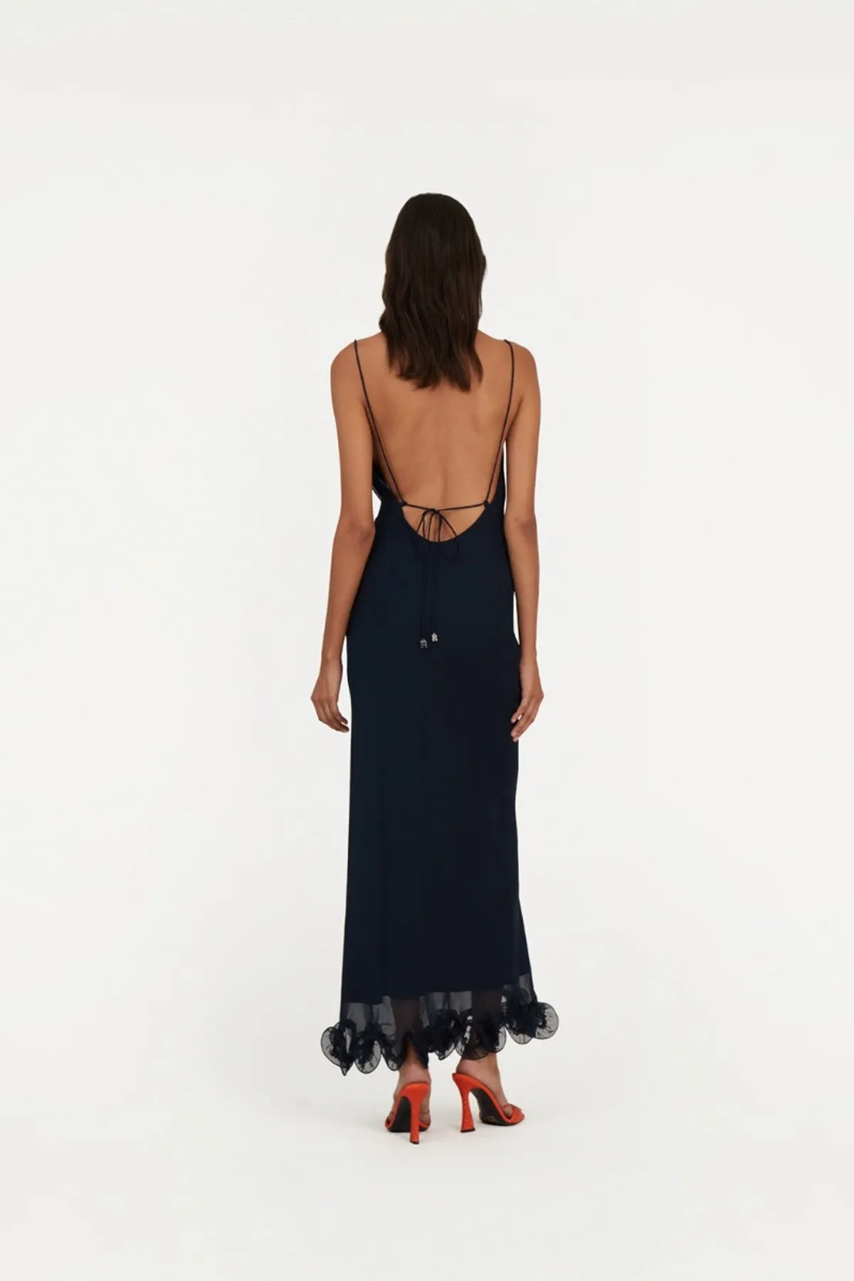 Chiffon Ruffle Slip Dress