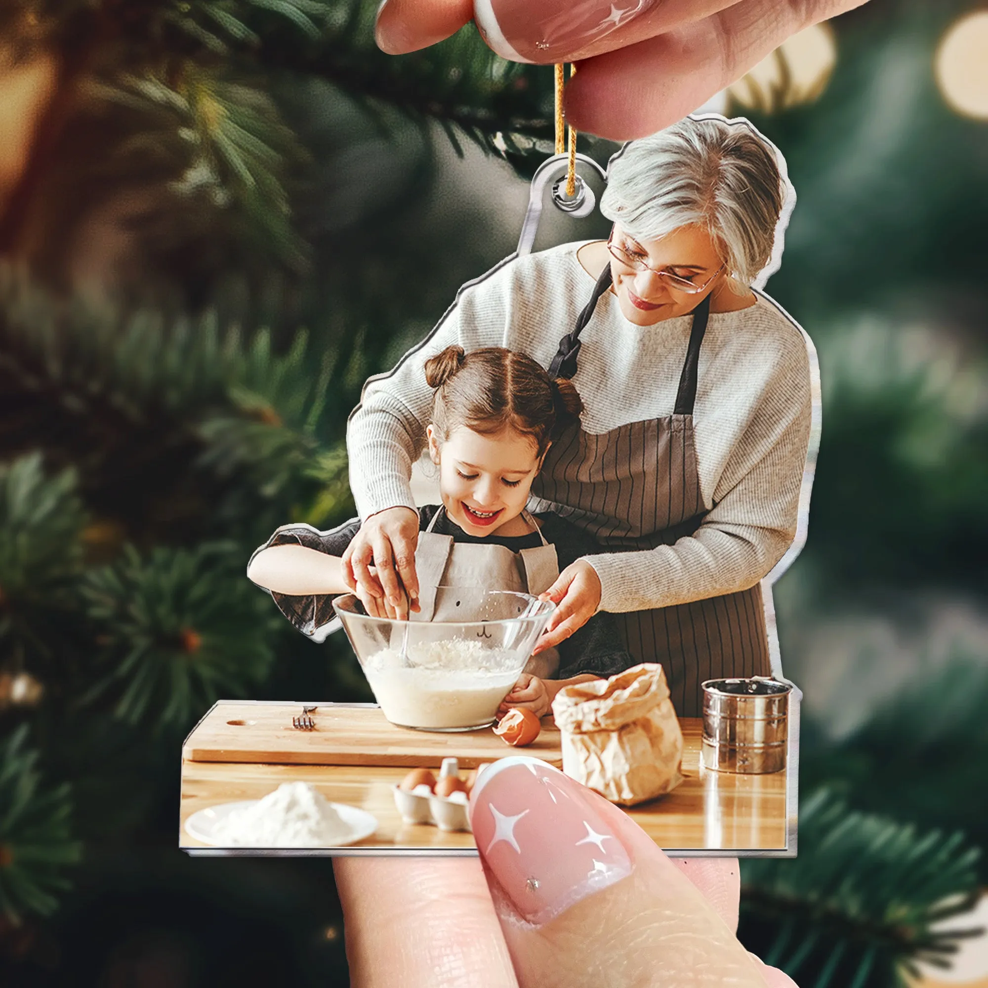 Christmas Idea Baking Gift For Bakers - Personalized Acrylic Photo Ornament