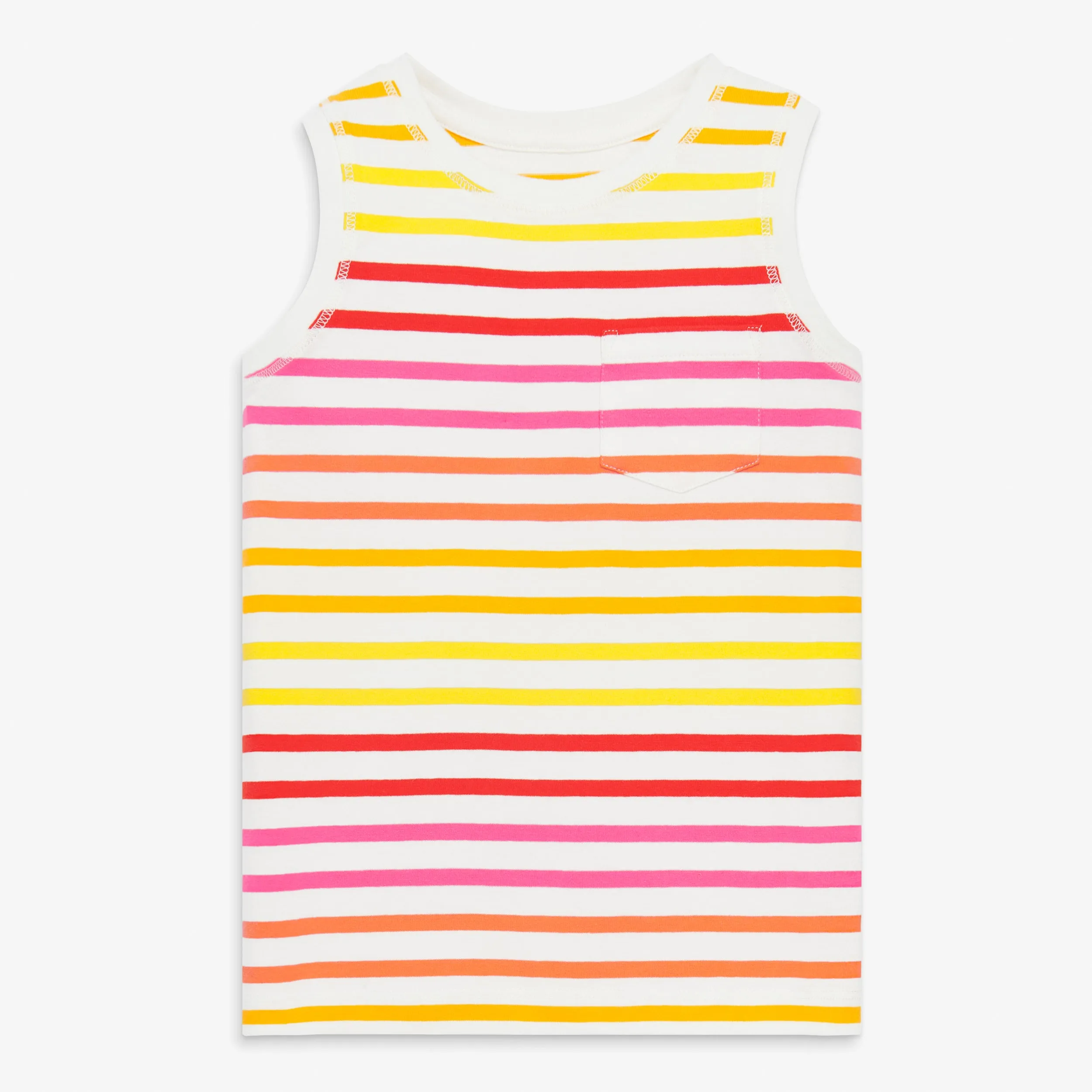 Clearance kids pocket tank in tonal stripes