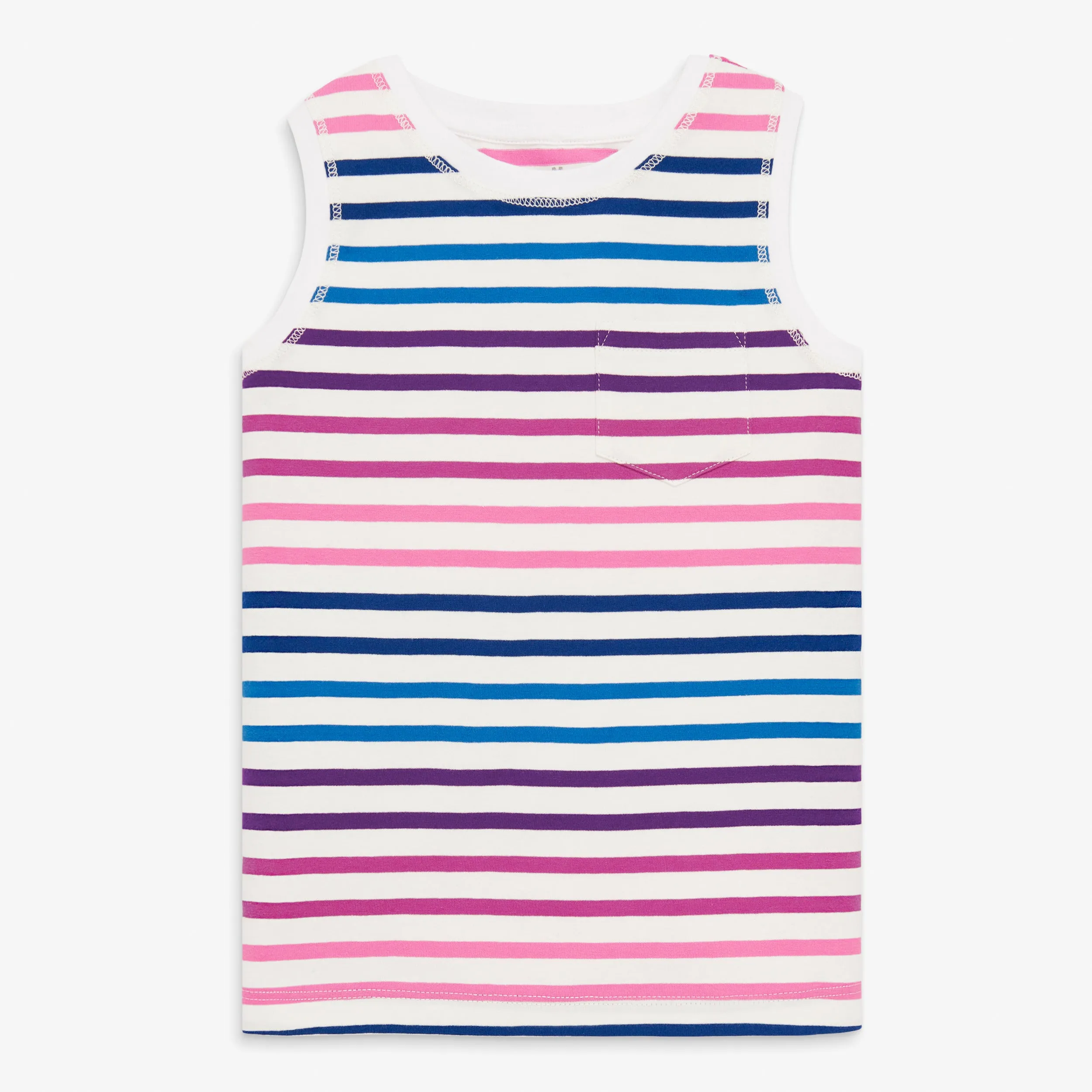 Clearance kids pocket tank in tonal stripes