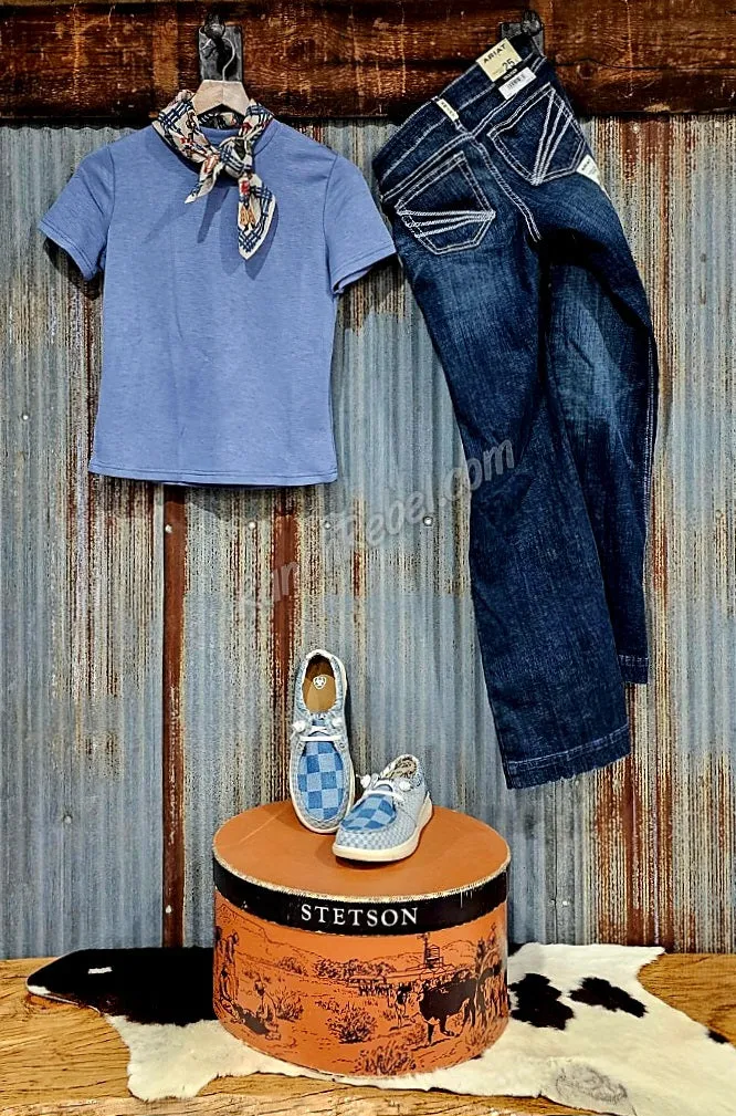 Cloud Layering Tee in Denim Blue #5952