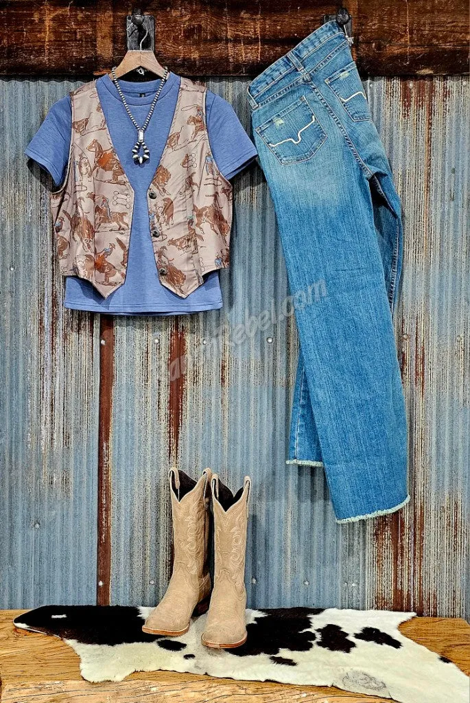 Cloud Layering Tee in Denim Blue #5952