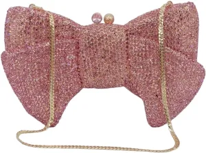 Clutch Purses for Women Colorful Fashion Hollow Bow Evening Bag for Women Wedding, Bride, Gala, and Party Handbag with Diamond Stone Accents