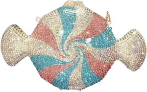Clutch Purses for Women Diamond Women Evening Bag Sweet Candy Shape Wedding Party Prom Handbag for Banquet and Dinner Events