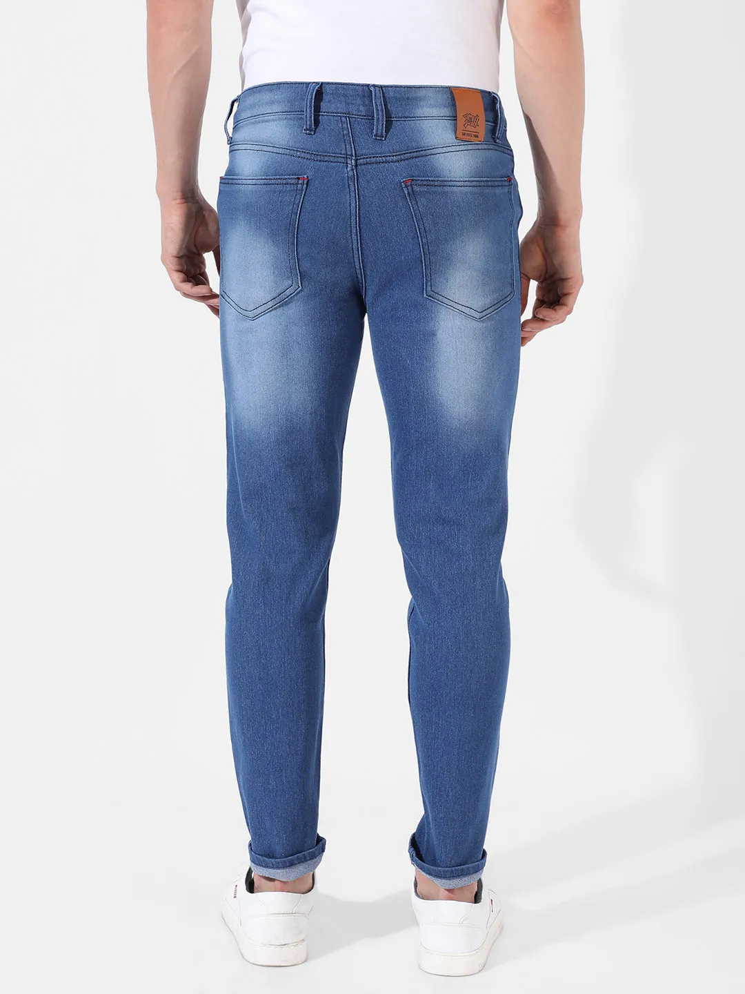 Contrast Side Wash Denim Jeans