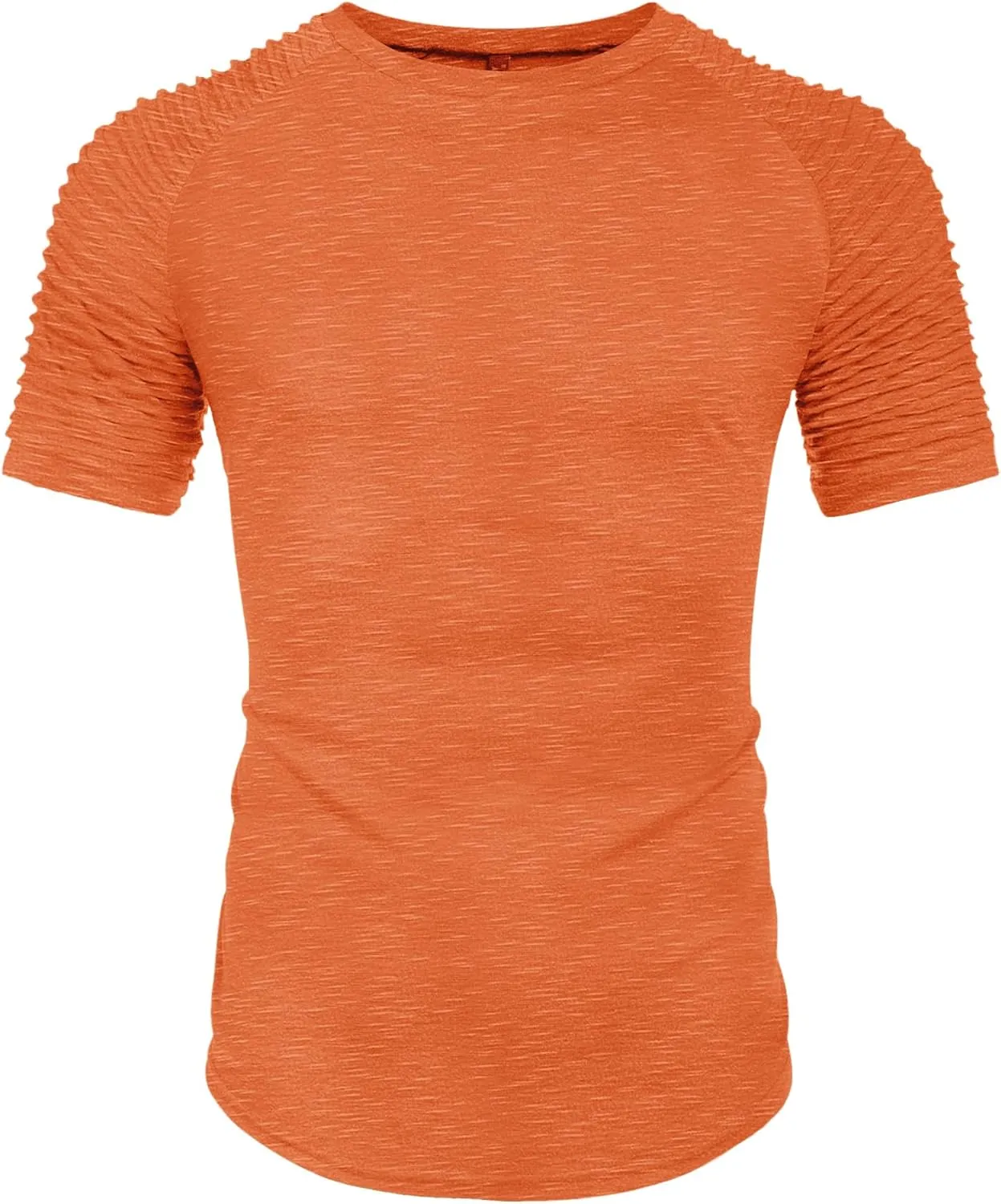 COOFANDY Men's Muscle T-Shirt Pleated Raglan Sleeve Bodybuilding Gym Tee Short Sleeve Fashion Workout Shirts Hipster Shirt