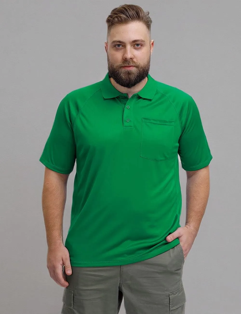 Corna Men's Golf Polo Shirts Short Sleeve Quick Dry Fit Moisture Wicking Running Athletic Big & Tall Performance Soft
