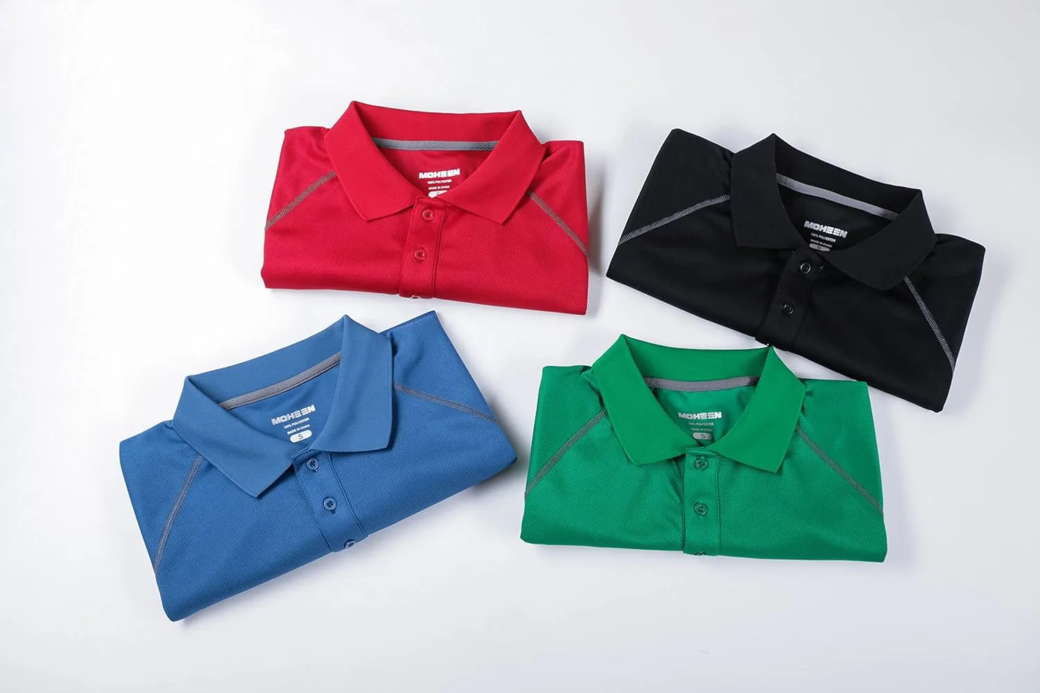 Corna Men's Golf Polo Shirts Short Sleeve Quick Dry Fit Moisture Wicking Running Athletic Big & Tall Performance Soft