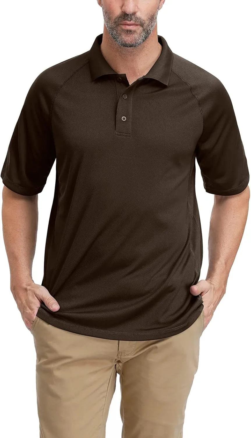 Corna Men's Golf Polo Shirts Short Sleeve Quick Dry Fit Moisture Wicking Running Athletic Big & Tall Performance Soft