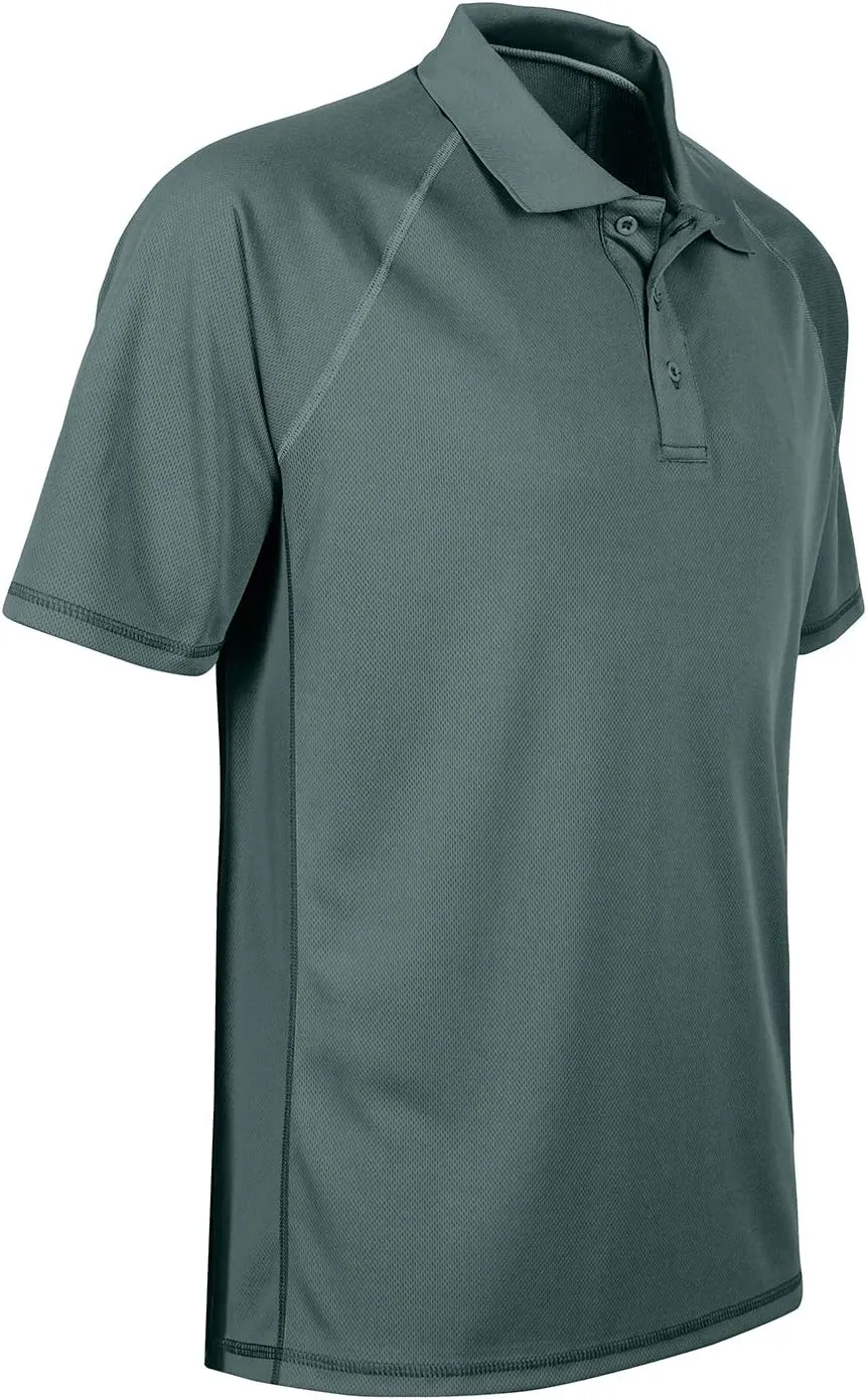 Corna Men's Golf Polo Shirts Short Sleeve Quick Dry Fit Moisture Wicking Running Athletic Big & Tall Performance Soft