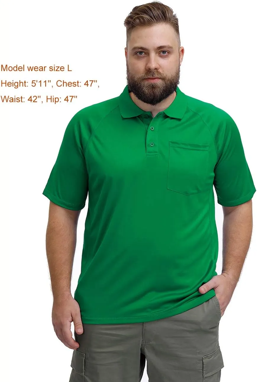 Corna Men's Golf Polo Shirts Short Sleeve Quick Dry Fit Moisture Wicking Running Athletic Big & Tall Performance Soft