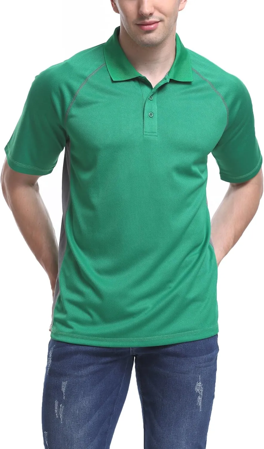 Corna Men's Golf Polo Shirts Short Sleeve Quick Dry Fit Moisture Wicking Running Athletic Big & Tall Performance Soft