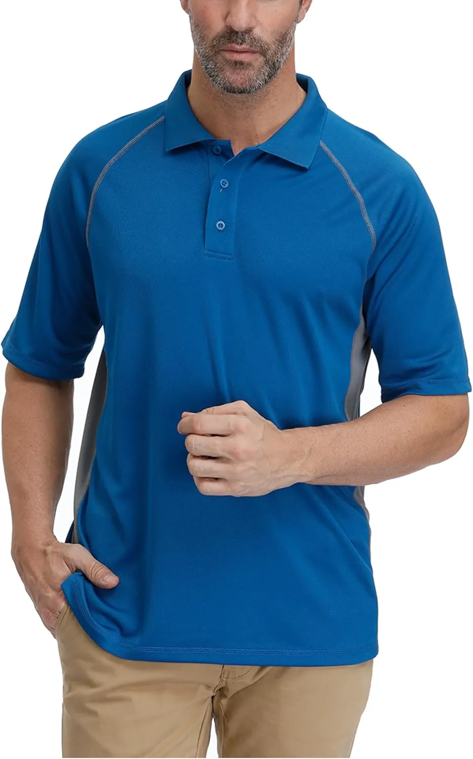 Corna Men's Golf Polo Shirts Short Sleeve Quick Dry Fit Moisture Wicking Running Athletic Big & Tall Performance Soft