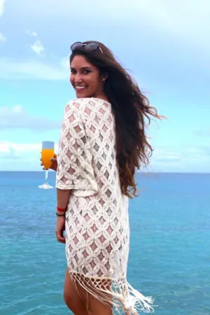 Cotton Lace Tassel Sunscreen Dress