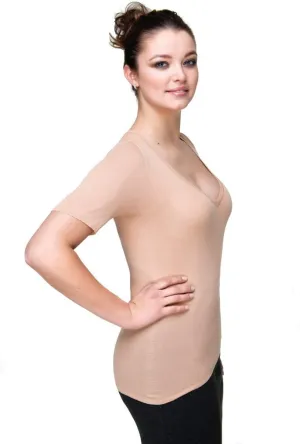 Covert Women's Invisible Nude Undershirt Fine Cotton, XXS-XXL, Oeko-Tex 100 Certified