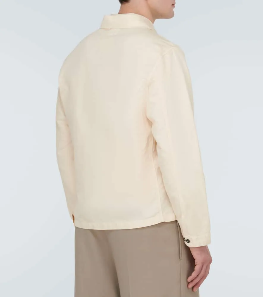 C.P. Company Single-breasted cotton and linen overshirt