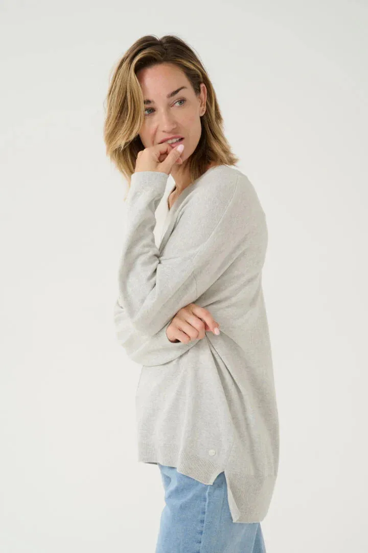 CRANVA PULLOVER "LIGHT GREY MELANGE"