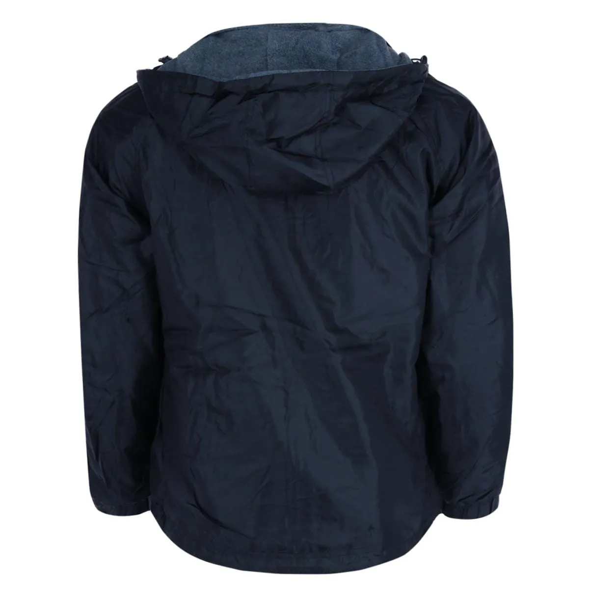 CTM® Men's Solid Color Water Resistant Hooded Zip Up Winderbreaker Jacket