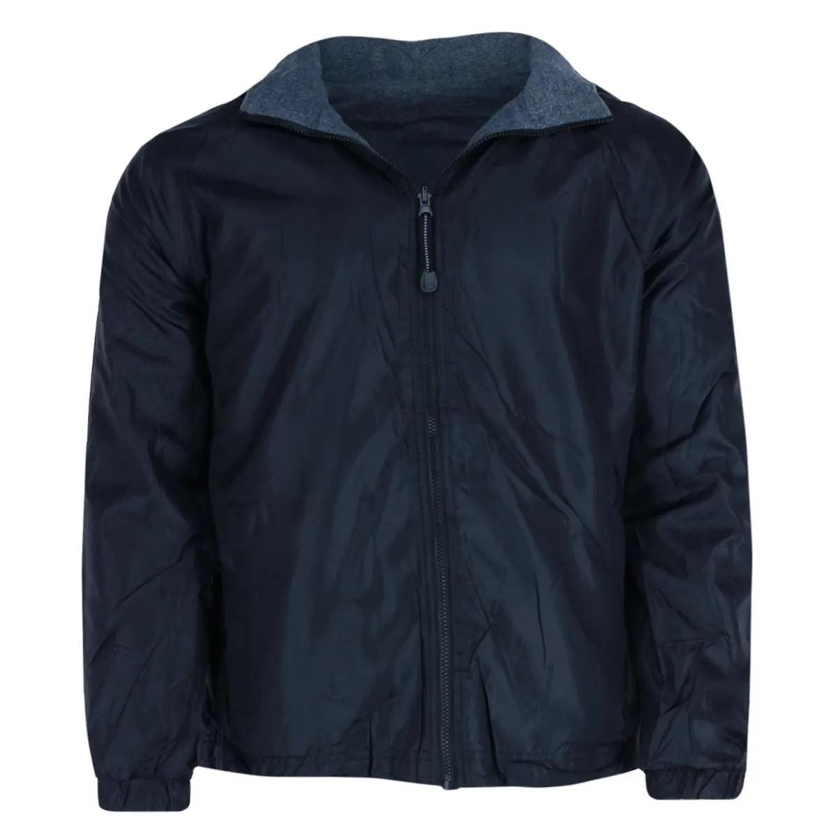 CTM® Men's Solid Color Water Resistant Hooded Zip Up Winderbreaker Jacket