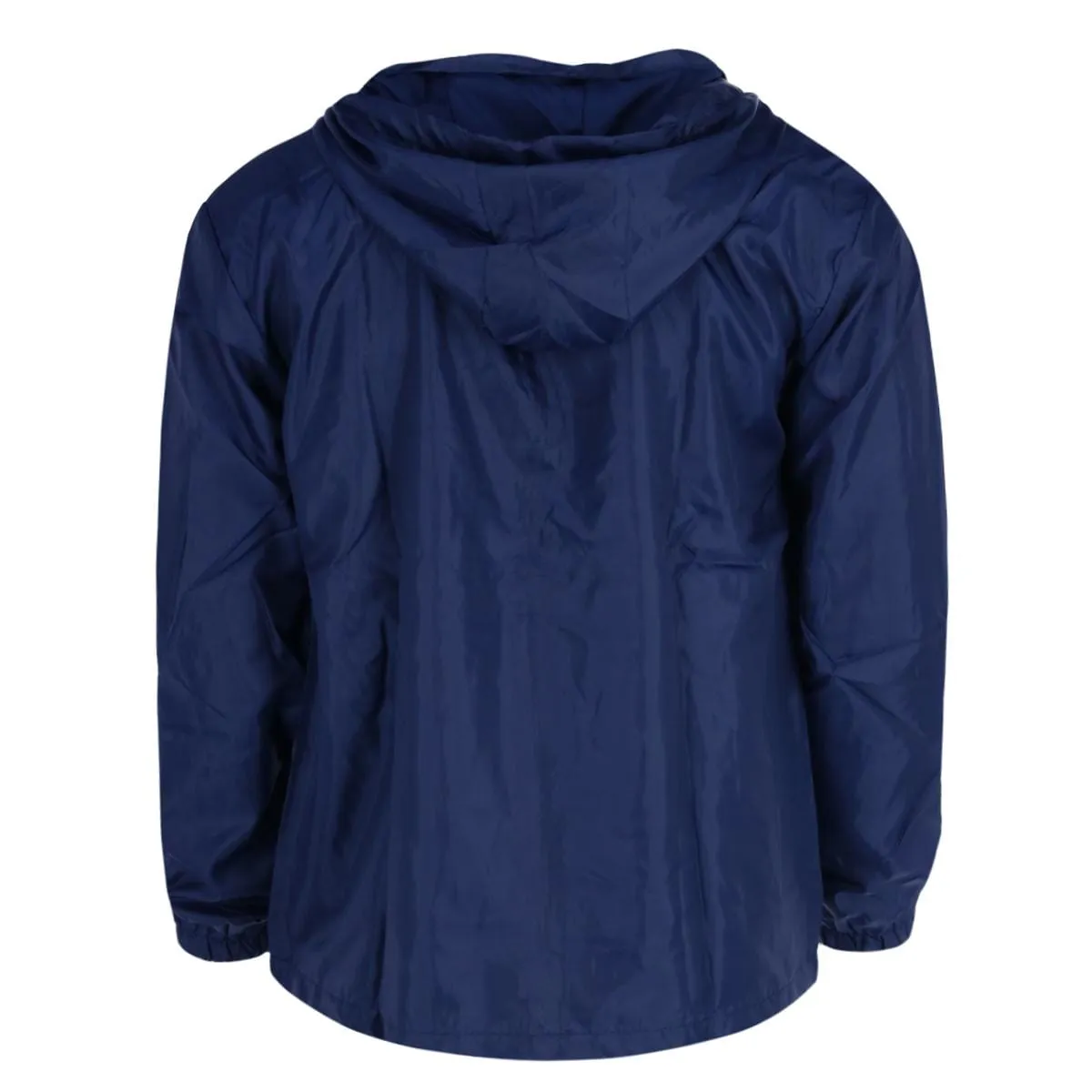 CTM® Men's Solid Color Water Resistant Hooded Zip Up Winderbreaker Jacket