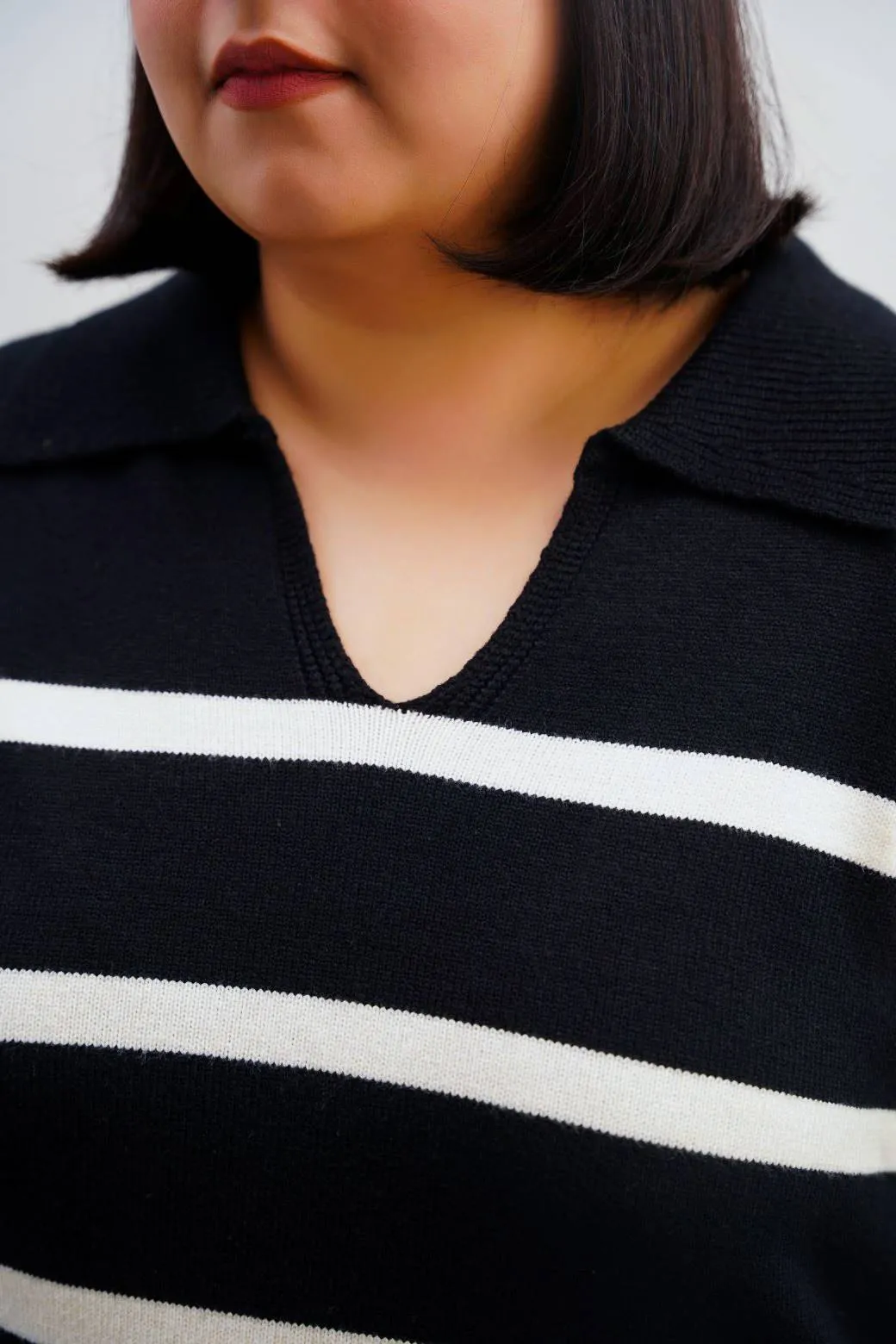 CURVE POLO STRIPED JUMPER