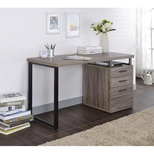 Dark Oak Pvc Desk By Homeroots
